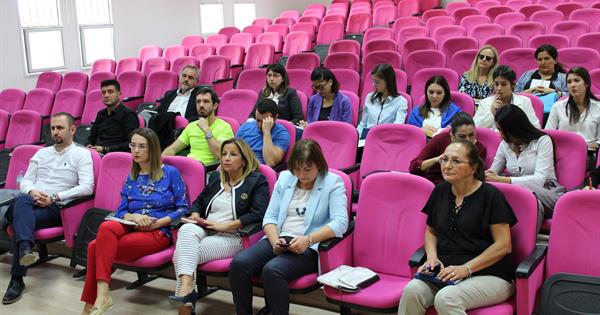 The member of  the SABAK Prof. Dr. Özlem Ülger and Assoc. Prof. Dr. Maviş Emek Kulak Kayıkçı trained the academic staff about the accreditation process of the faculty.