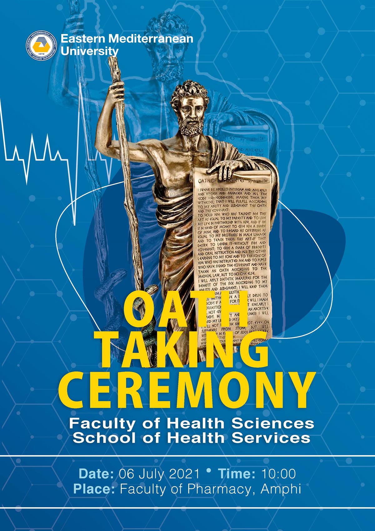 2021 Spring Semester Oath Taking Ceremony will be held on Tuesday 6th July 2021, at 10:00 AM in Faculty of Pharmacy Amphi